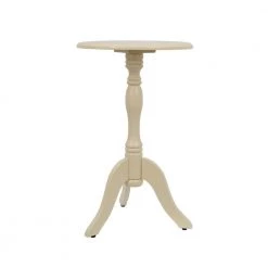 Simplify Off-White Pedestal Accent Table by Decor Therapy