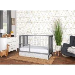 Acrylic Millennium Pebble Grey 4 in 1 Convertible Crib by Evolur -Decor Therapy Sale pebble grey evolur cribs 770ac pg c3 1000