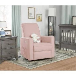 Harlow Pink Deluxe Glider Power Recliner Rocker by Evolur -Decor Therapy Sale pink evolur rockers gliders ottomans 612 pink 31 1000