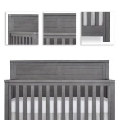 Belmar Rustic Grey Flat 5-in-1 Convertible Crib by Evolur 9 Belmar Rustic Grey Flat 5-in-1 Convertible Crib by Evolur -Decor Therapy Sale rustic grey evolur cribs 884 rg 4f 1000