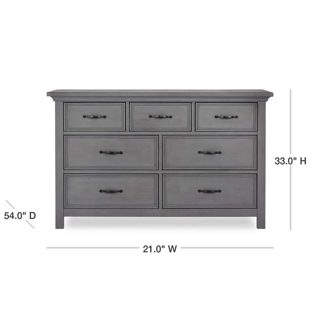 Belmar 7-Drawer Rustic Grey Dresser by Evolur 3 Belmar 7-Drawer Rustic Grey Dresser by Evolur - Image 3