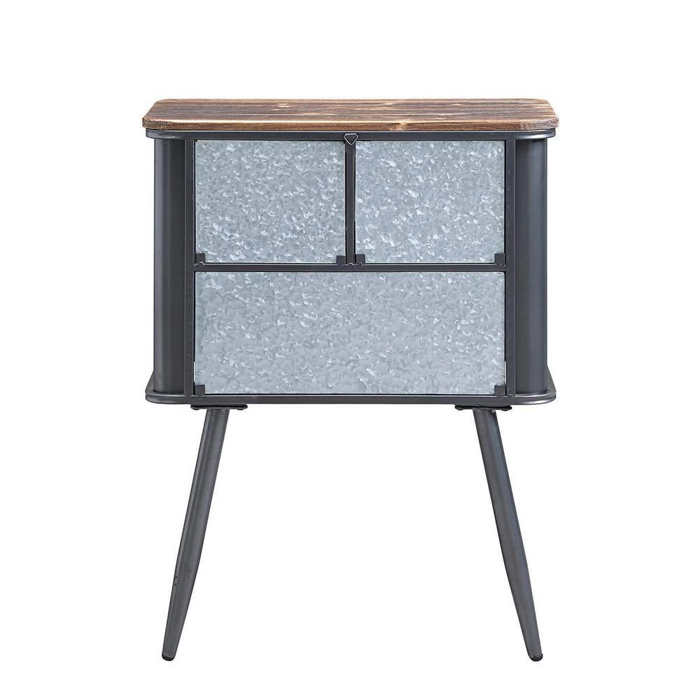 Forester Wood and Metal 3-Drawer Side Table by 4D Concepts 5 Forester Wood and Metal 3-Drawer Side Table by 4D Concepts - Image 5