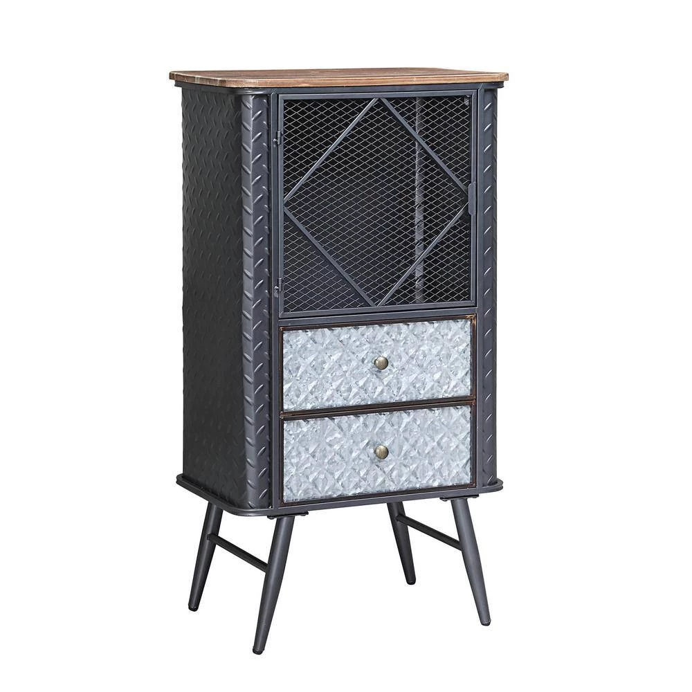 Canyon 41.9 in. Metal Wood Bookcase by 4D Concepts 3 Canyon 41.9 in. Metal Wood Bookcase by 4D Concepts - Image 3