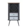 Canyon 41.9 in. Metal Wood Bookcase by 4D Concepts