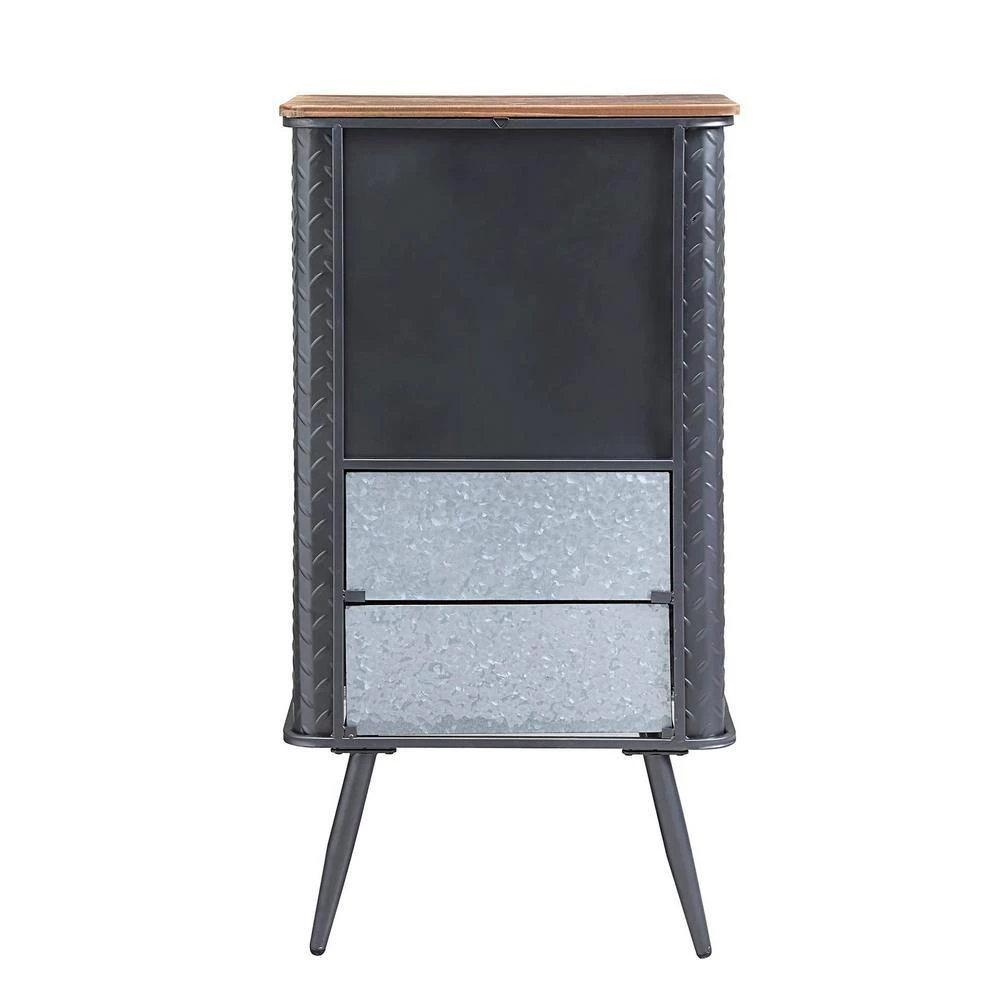 Canyon 41.9 in. Metal Wood Bookcase by 4D Concepts 5 Canyon 41.9 in. Metal Wood Bookcase by 4D Concepts - Image 5