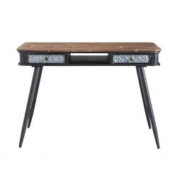 44 in. Rectangular Rustic Wood/Metal 2-Drawer Writing Desk by 4D Concepts