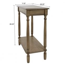 Simplify 29 in. Sahara Rectangle Wood Console Table with Shelves by Decor Therapy -Decor Therapy Sale sahara decor therapy console tables fr8783 fa 1000