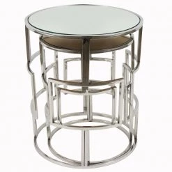 Adrian Silver Mirrored Nesting Tables by Decor Therapy 7 Adrian Silver Mirrored Nesting Tables by Decor Therapy -Decor Therapy Sale shiny polish decor therapy nesting tables mp1655 4f 1000
