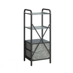 Intek 15 in. W x 13 in. D x 39 in. H Silver 2-Drawer Floor Cabinet by 4D Concepts 9 Intek 15 in. W x 13 in. D x 39 in. H Silver 2-Drawer Floor Cabinet by 4D Concepts -Decor Therapy Sale silver 4d concepts bookcases bookshelves 134025 1f 1000