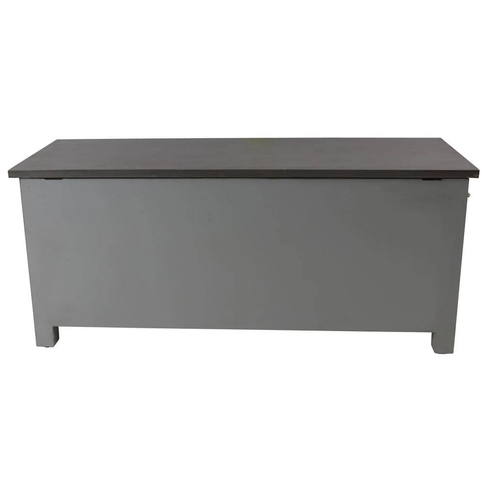 Lewis Smoke Grey Lift-Top Storage Bench by Decor Therapy 5 Lewis Smoke Grey Lift-Top Storage Bench by Decor Therapy - Image 5