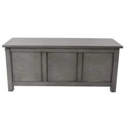 Lewis Smoke Grey Lift-Top Storage Bench by Decor Therapy