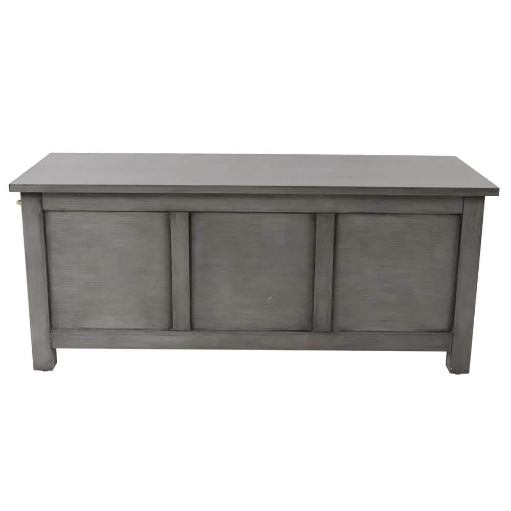 Lewis Smoke Grey Lift-Top Storage Bench by Decor Therapy 1 Lewis Smoke Grey Lift-Top Storage Bench by Decor Therapy