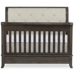 Amsterdam 5-IN-1 Smokey Brushed Grey Convertible Crib by Evolur