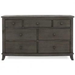 Signature Amsterdam Smokey Brush Grey 7 Drawers Double Dresser by Evolur