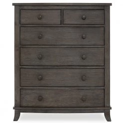 Signature Smokey Brushed Grey Amsterdam Tall Chest by Evolur