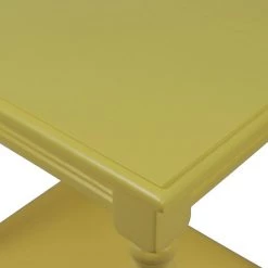 Simplify Soft Yellow End Table by Decor Therapy -Decor Therapy Sale soft yellow decor therapy end side tables fr11046 4f 1000