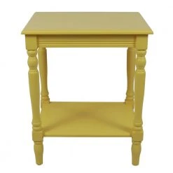 Simplify Soft Yellow End Table by Decor Therapy