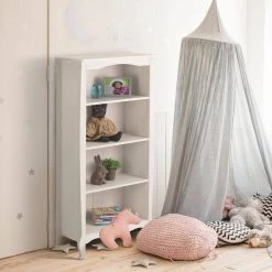 Haven 54.9 in. Wood White Bookcase (4-Shelf) by 4D Concepts -Decor Therapy Sale stone white oak 4d concepts bookcases bookshelves 10014 31 1000