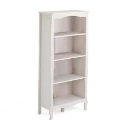 Haven 54.9 in. Wood White Bookcase (4-Shelf) by 4D Concepts