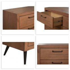 Stilnovo Mid Century Sugar Cane Double Dresser by Evolur -Decor Therapy Sale sugar cane evolur kids dressers 928 sc c3 1000