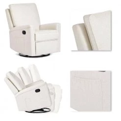 Beau Sweet Cream Glider Recliner/Swivel Glider/Easy assembly Recliner Chair by Evolur 7 Beau Sweet Cream Glider Recliner/Swivel Glider/Easy assembly Recliner Chair by Evolur -Decor Therapy Sale sweet cream evolur rockers gliders ottomans 6116 swc 4f 1000