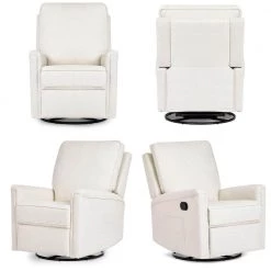 Beau Sweet Cream Glider Recliner/Swivel Glider/Easy assembly Recliner Chair by Evolur 9 Beau Sweet Cream Glider Recliner/Swivel Glider/Easy assembly Recliner Chair by Evolur -Decor Therapy Sale sweet cream evolur rockers gliders ottomans 6116 swc d4 1000
