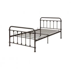 Amelia Textured Bronze Twin Metal Platform Bed by 4D Concepts -Decor Therapy Sale textured bronze 4d concepts platform beds 143443 4f 1000