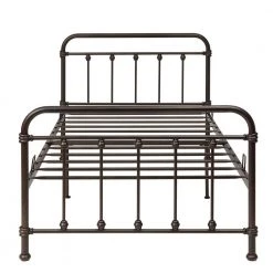 Amelia Textured Bronze Twin Metal Platform Bed by 4D Concepts