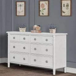 Julienne Brush White Double Dresser by Evolur -Decor Therapy Sale toffee and brush white evolur kids dressers 838 tbw 31 1000