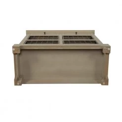 Edwin Vanilla Bean and Black Accent Storage Cabinet with 2-Drawers and 4-Wire Baskets by Decor Therapy -Decor Therapy Sale vanilla bean decor therapy accent cabinets fr11437 1d 1000