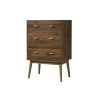 Montage Mid-Century 3-Drawer Walnut Chest of Drawers by 4D Concepts