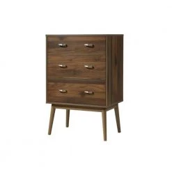 Montage Mid-Century 3-Drawer Walnut Chest of Drawers by 4D Concepts