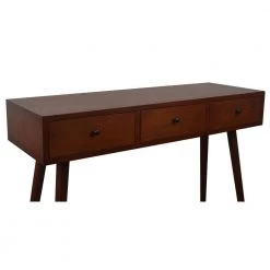 Mid 42 in. Walnut Standard Rectangle Wood Console Table with Drawers by Decor Therapy -Decor Therapy Sale walnut decor therapy console tables fr6323 fa 1000