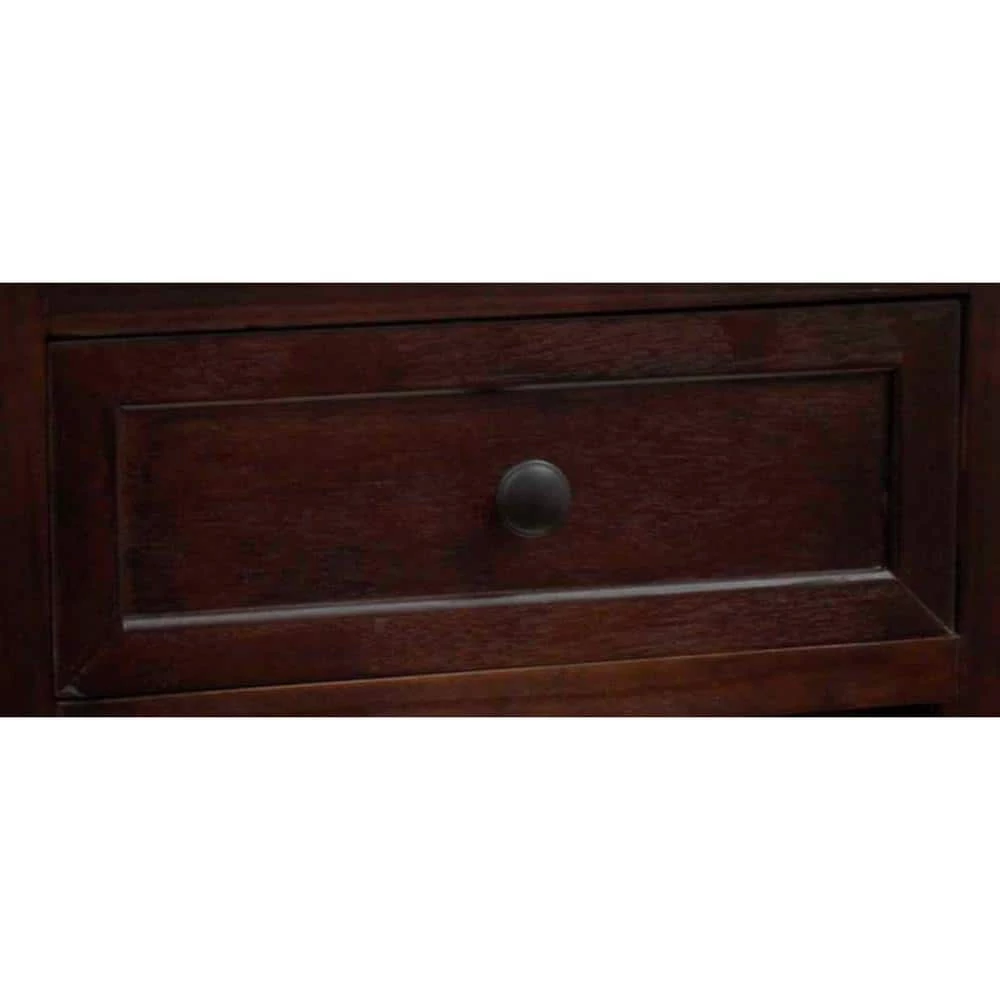 Urban Farmhouse Walnut 3-Drawer Basket End Table by Decor Therapy 2 Urban Farmhouse Walnut 3-Drawer Basket End Table by Decor Therapy - Image 2