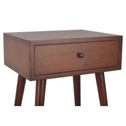 Mid Century Walnut 1-Drawer End Table by Decor Therapy -Decor Therapy Sale walnut decor therapy end side tables fr6322 1f 1000