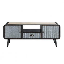 Duarte Black 47.2 in. Wood Entertainment TV Stand Fits Up to 55 in. TV by 4D Concepts