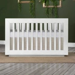 Maddox Modern Weathered White Convertible Crib by Evolur -Decor Therapy Sale weathered white evolur cribs 855 ww c3 1000