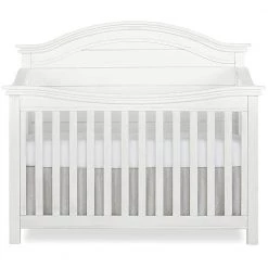 Belmar Weathered White Curve 5-in-1 Convertible Crib by Evolur