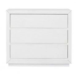 3-Drawer Maddox White Weathered Chest by Evolur