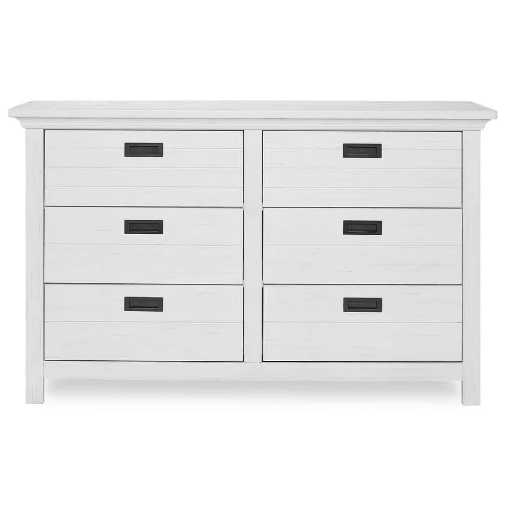 Waverly 6-Drawer Weathered White Dresser by Evolur 1 Waverly 6-Drawer Weathered White Dresser by Evolur