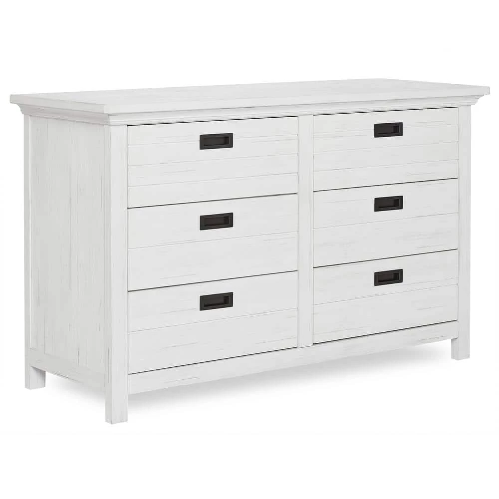 Waverly 6-Drawer Weathered White Dresser by Evolur 2 Waverly 6-Drawer Weathered White Dresser by Evolur - Image 2