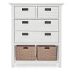 Waverly 4-Drawer Weathered White Chest with Baskets by Evolur