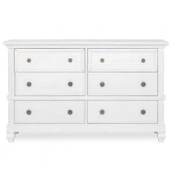 Signature Cape May 6-Drawer Weathered White Dresser Product Dimensions 54x18x33 by Evolur