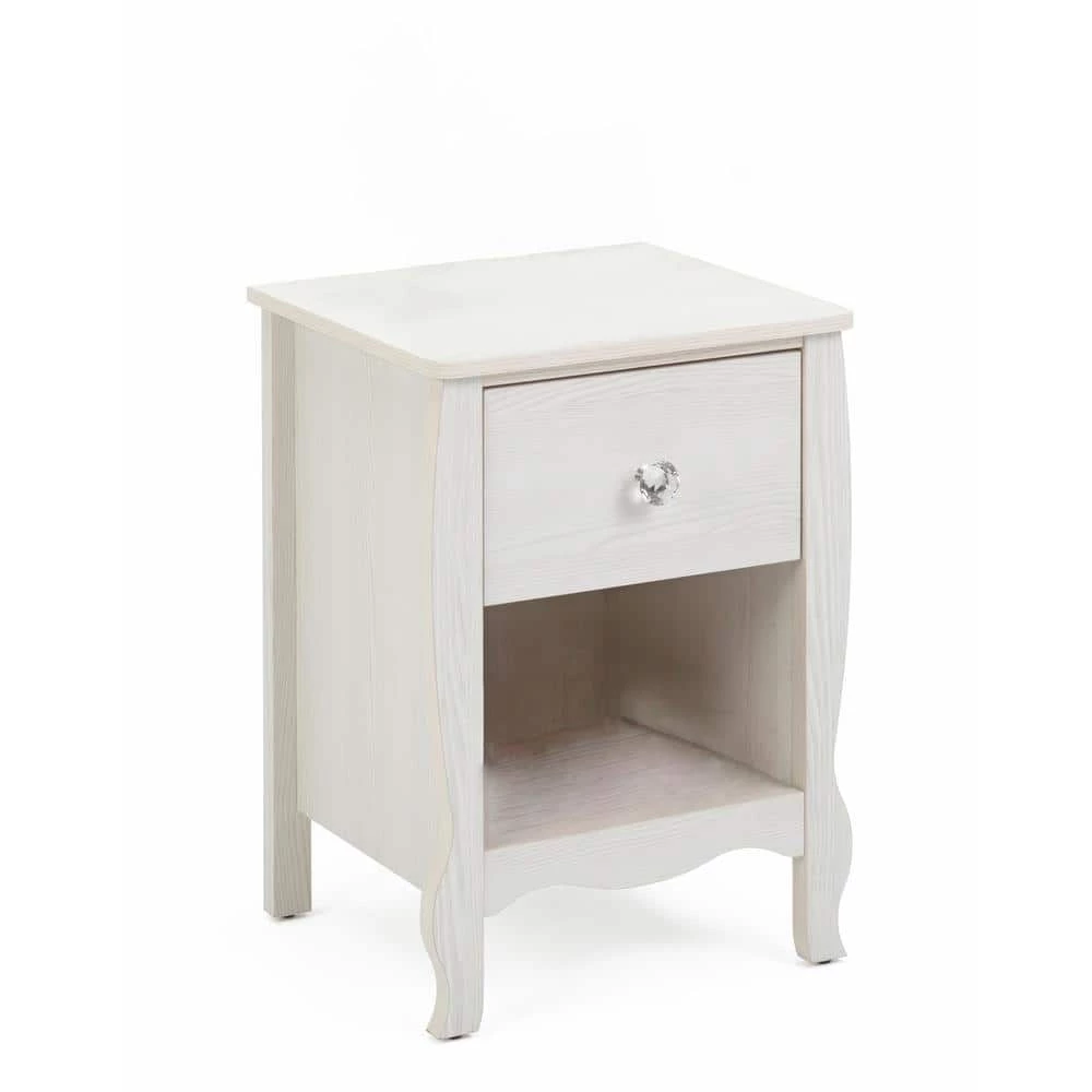 Haven 15.6 in. W x 17.5 in. D x 24 in. H White Nightstand by 4D Concepts 1 Haven 15.6 in. W x 17.5 in. D x 24 in. H White Nightstand by 4D Concepts