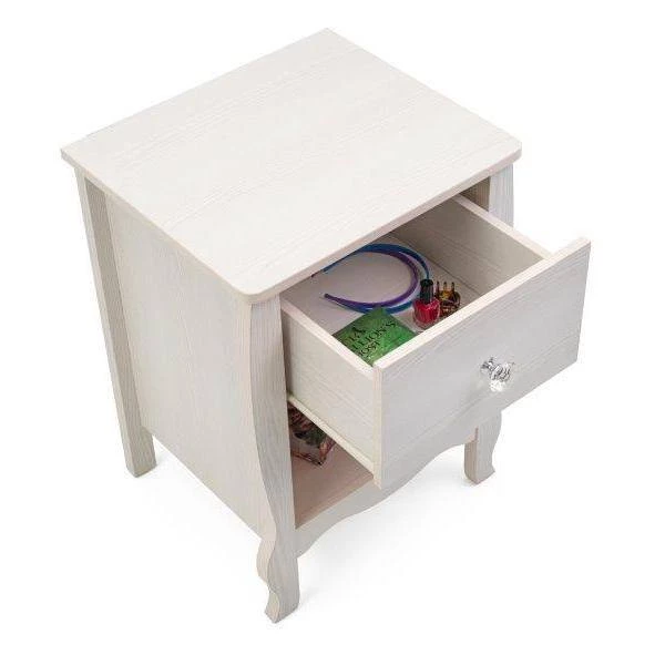 Haven 15.6 in. W x 17.5 in. D x 24 in. H White Nightstand by 4D Concepts 3 Haven 15.6 in. W x 17.5 in. D x 24 in. H White Nightstand by 4D Concepts - Image 3