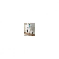 Etiwanda 32 in. White and Black Tall End Table by 4D Concepts -Decor Therapy Sale white and black 4d concepts end side tables 10077 31 1000