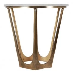 Luvino Marble and Gold Side Table by Decor Therapy