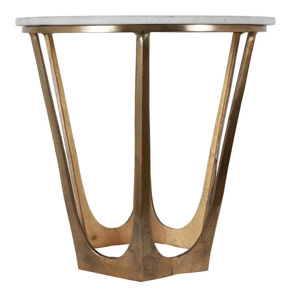 Luvino Marble and Gold Side Table by Decor Therapy 1 Luvino Marble and Gold Side Table by Decor Therapy