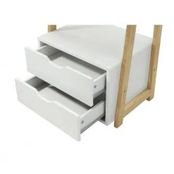 Hill 52.4 in H White Wood Bookcase by 4D Concepts 8 Hill 52.4 in H White Wood Bookcase by 4D Concepts -Decor Therapy Sale white and natural wood 4d concepts bookcases bookshelves 10205 4f 1000