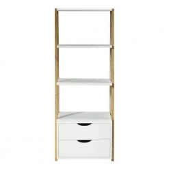 Hill 52.4 in H White Wood Bookcase by 4D Concepts